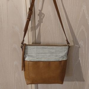 Fossil Tan leather color crossbody bag
